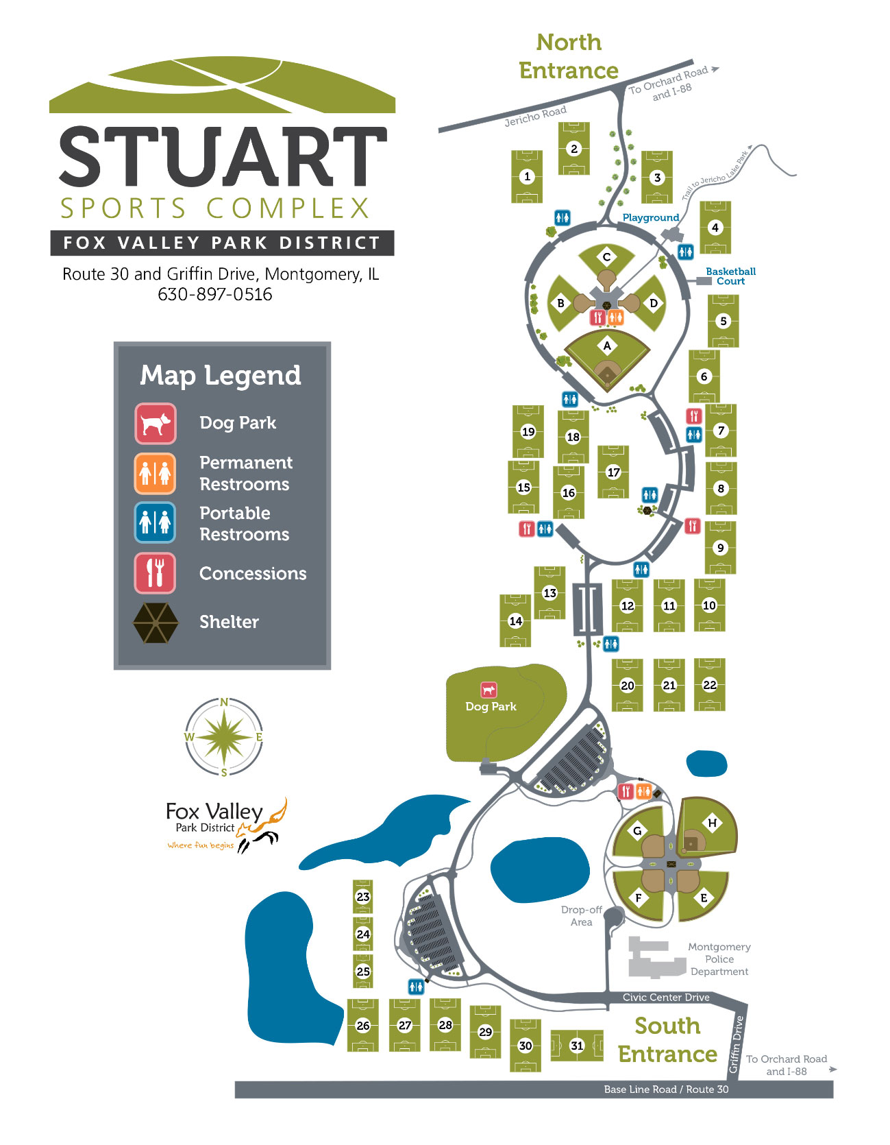 Stuart Sports Complex Field Map